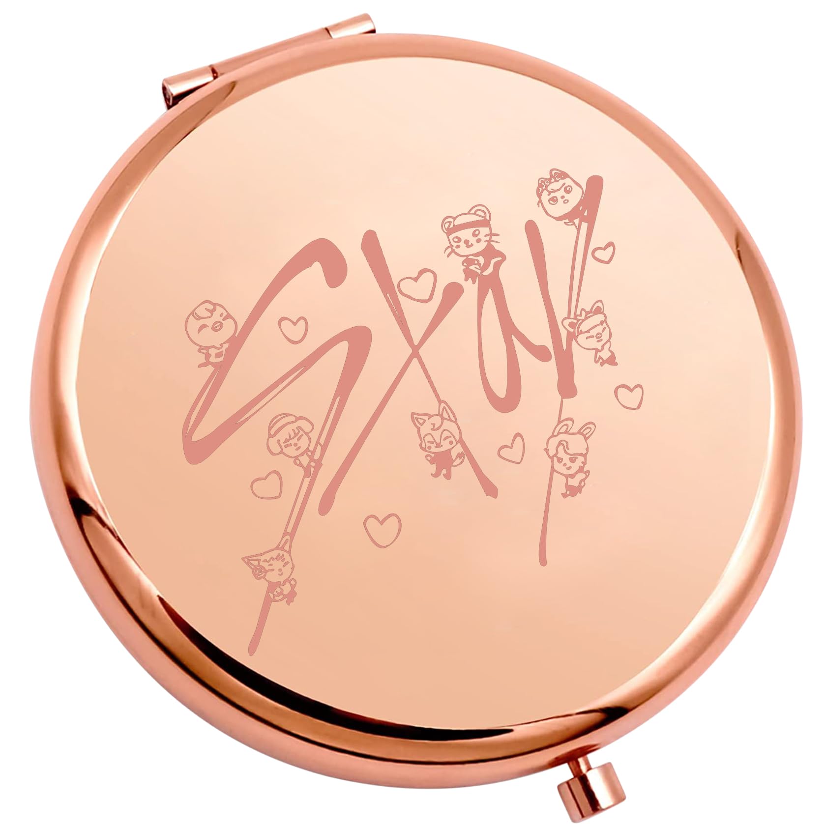 SKZ K-POP Boy Group Gift STAY Makeup Mirror Stay Fandom Gifts SKZ Fans Compact Mirror K-POP Music Lover Merch (stay Mirror)