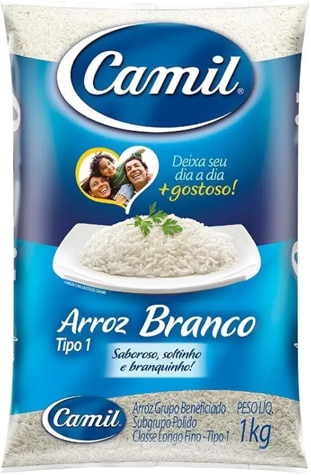 Arroz Tipo 1 1kg Grãos Soltinhos Selecionado Alto Rendimento