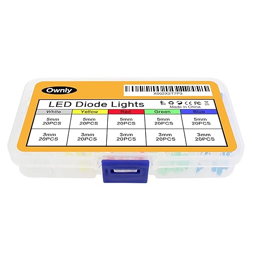 Miniatura 7 de Juego de 200 unidades de diodos emisores de luz LED de 0.118 pulgadas y 0.197 pulgadas, minipequeñapequeña, luz individual, transparente, blanco,