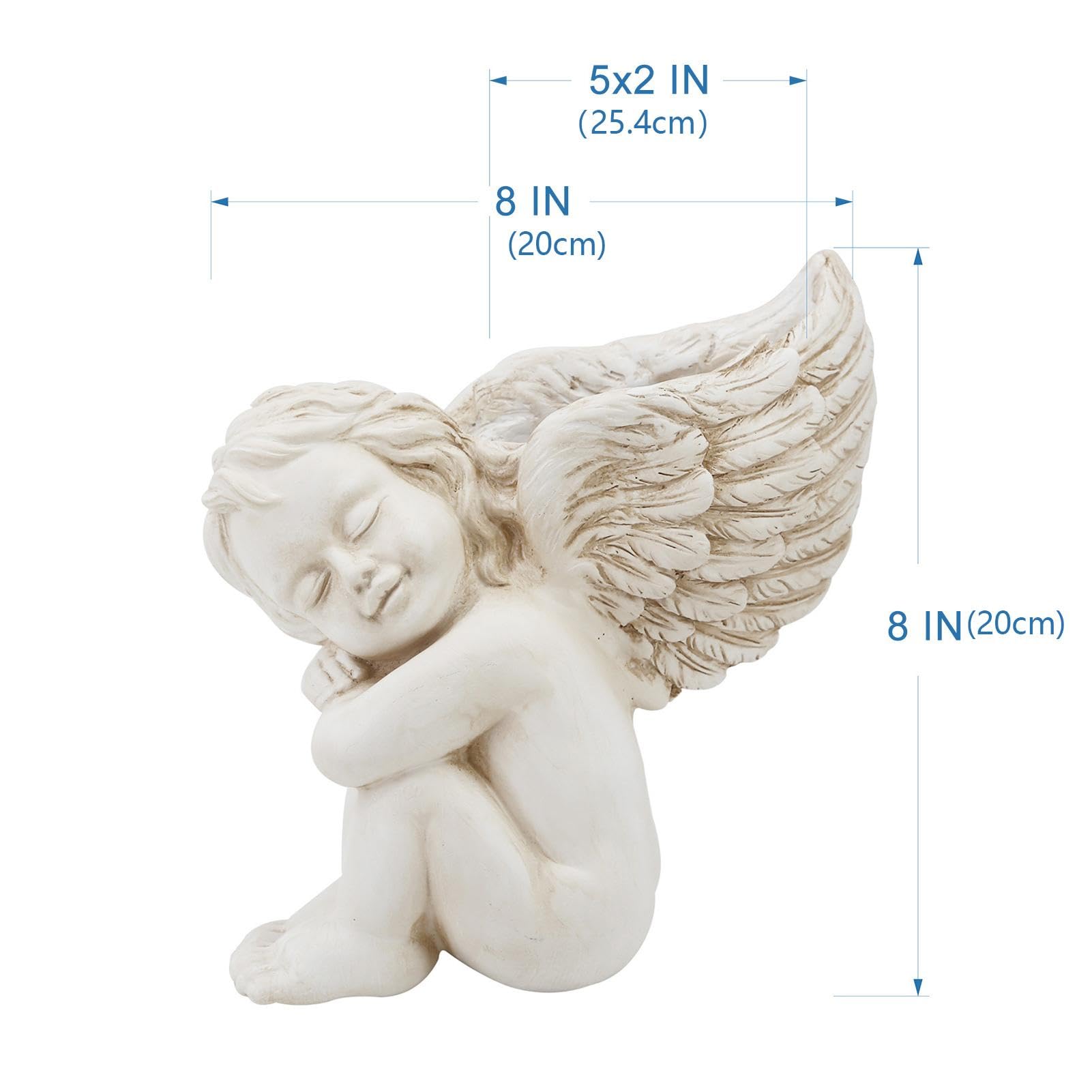 天使 エンジェル ガーデン うさぎ スリーピング 寝そべり 置物