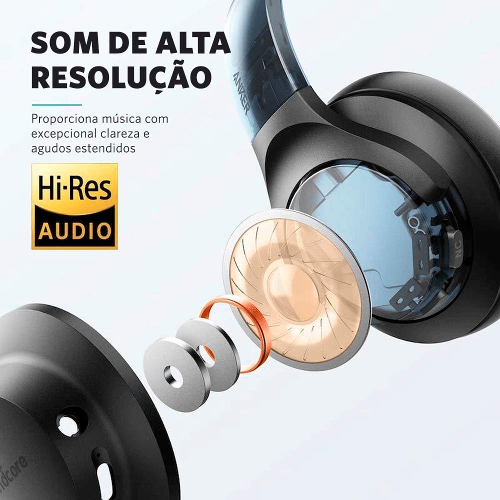 Anker Soundcore Life Q20 Headphone Bluetooth com Cancelamento
