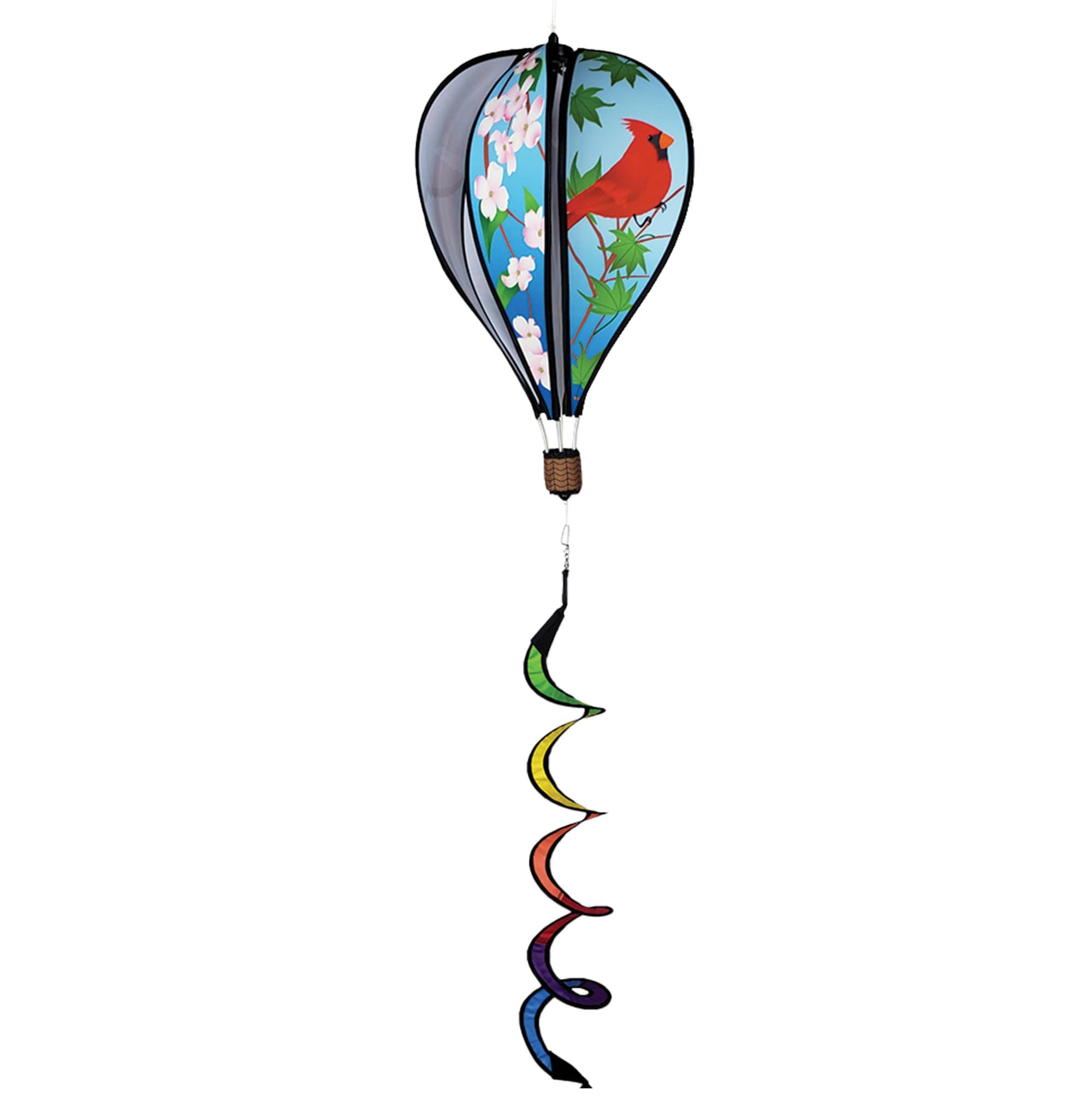 Hot Air Balloon Hanging Garden Spinner 16" - Vibrant Cardinals Design, Weather-Resistant Outdoor Decor, Durable & Lightweight for Patios, Yards, and