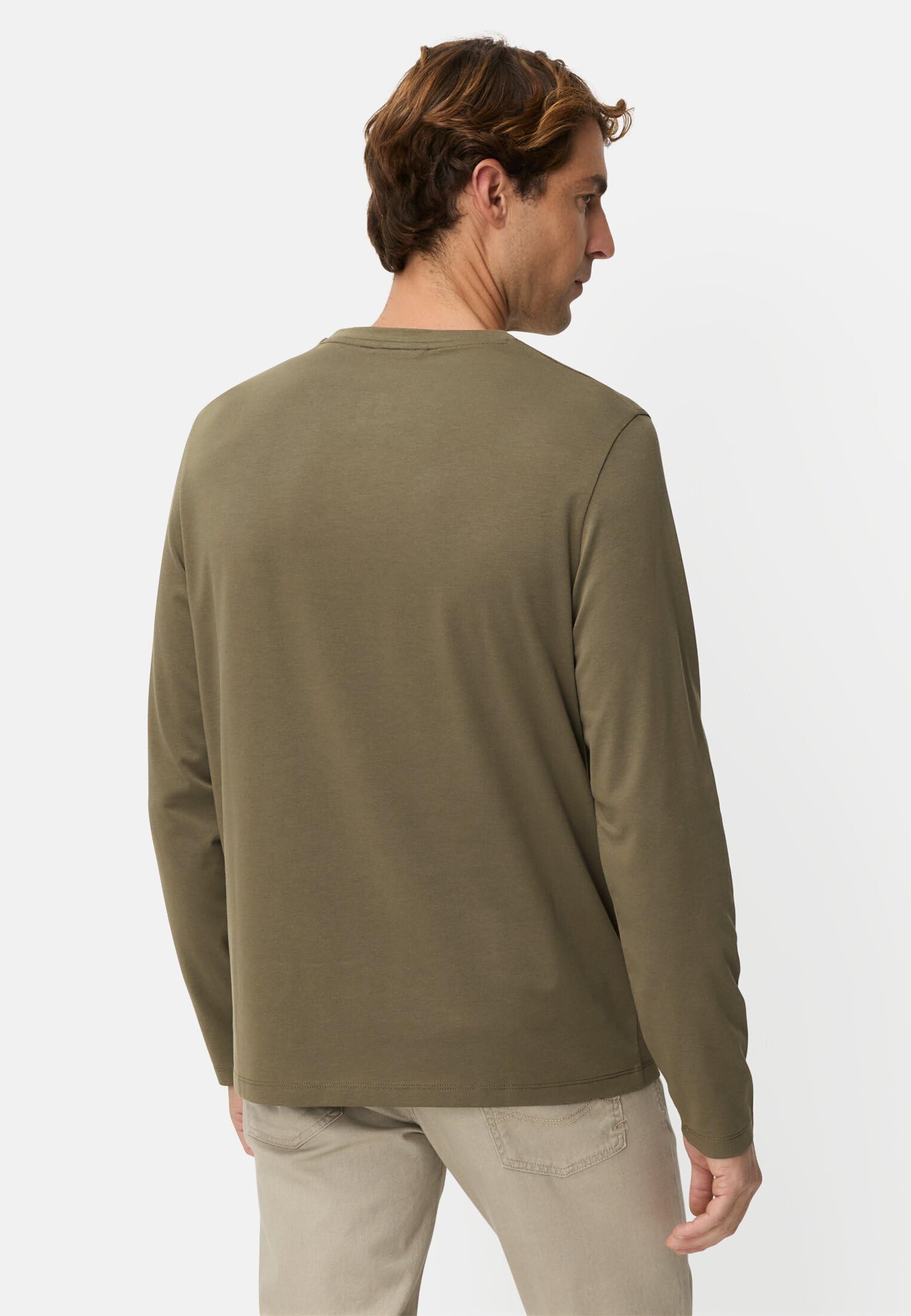 camel active Herren Langarmshirt mit Stretch | bequemes Langarm T-Shirt mit Rundhalsausschnitt und der Quick-Drying-Funktion im Regular Fit