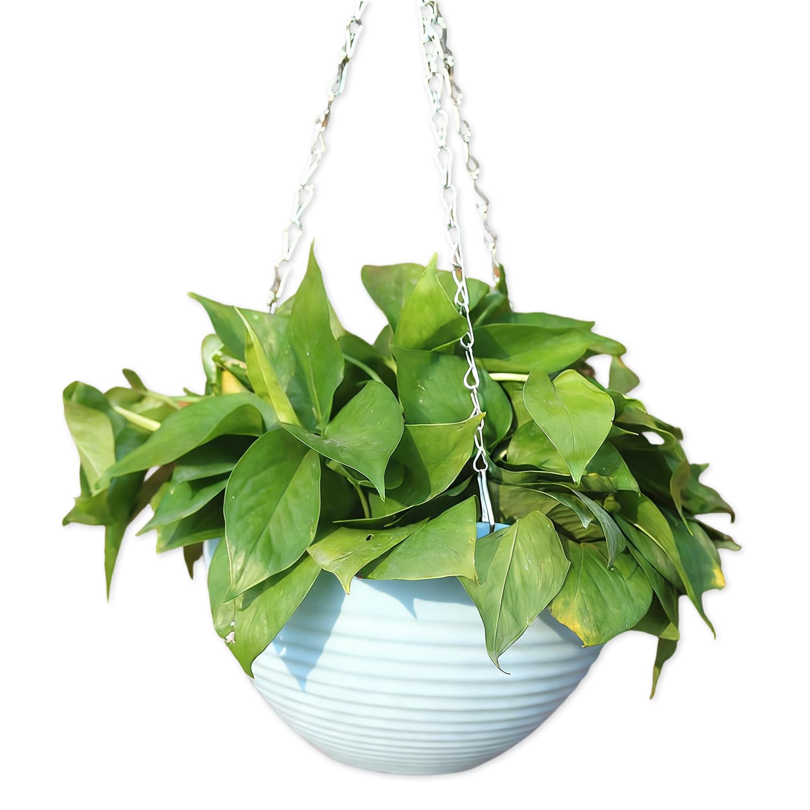 Hsioluted Imitation Resin Woven Flower Container Garden Flower Container Wall Hanging Plant Planting Basket Courtyard Outdoor Hanging Basket