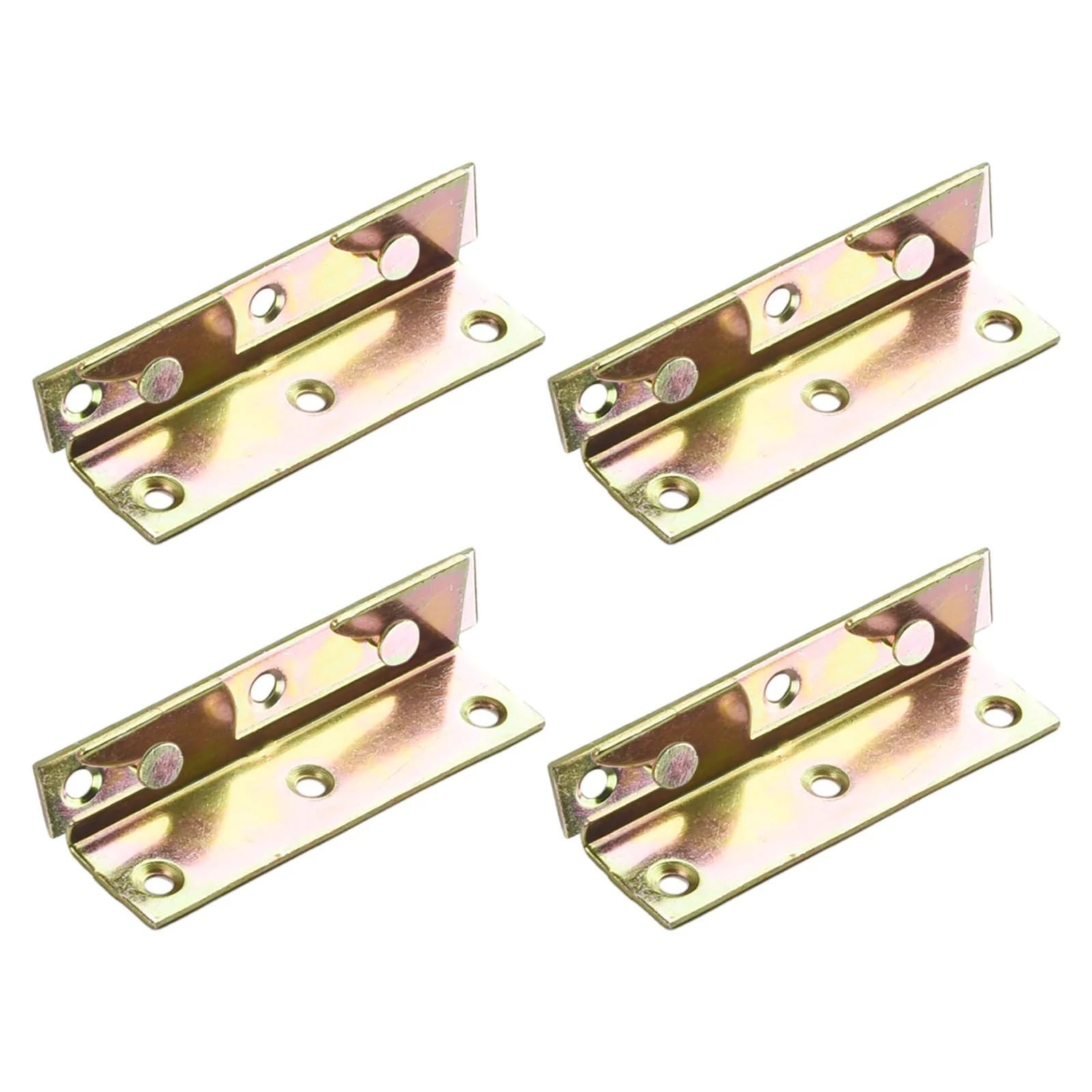 Huwoyg One Color 8Sets Non Mortise Bed Furniture Hinge And Rail Bracket Connectors For Secure Pendant Installation And Frame Support For Beds
