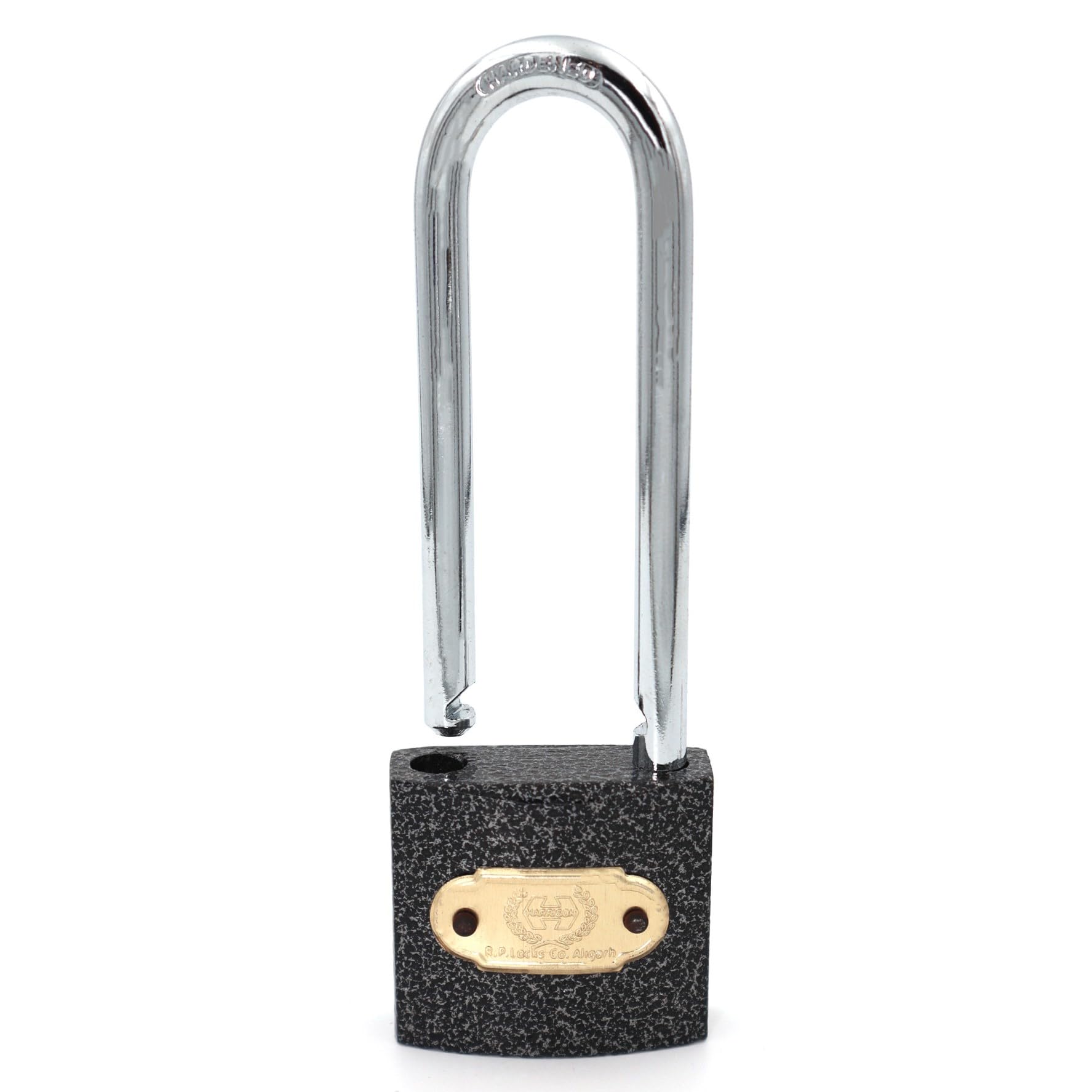 Harrison C I-LS-0323 Cast Iron Body and Mild Steel Long Shackle 3 pin with 3 Key Padlock for Traveling Box, Door, Shutter, Gates, Iron Grills, (Grey, Painted Finish) — Amazon image 6
