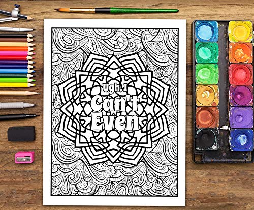 Createspace Papeterie Bleu A Snarky Mandala Coloring Book: Mandalas? Meh. thumb #2