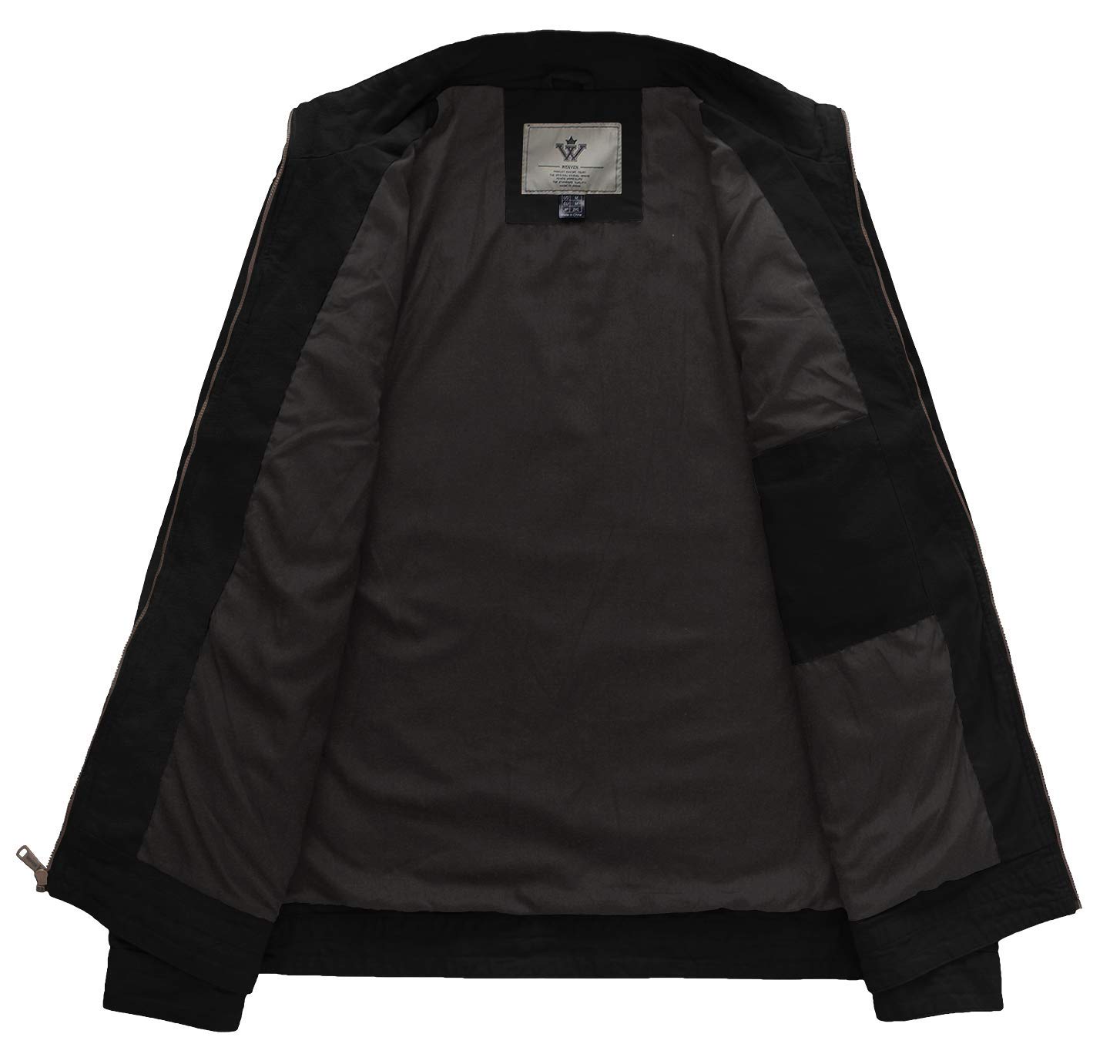 WenVen Veste Zippée Homme Blouson Printemps été Vêtement Léger Vintage