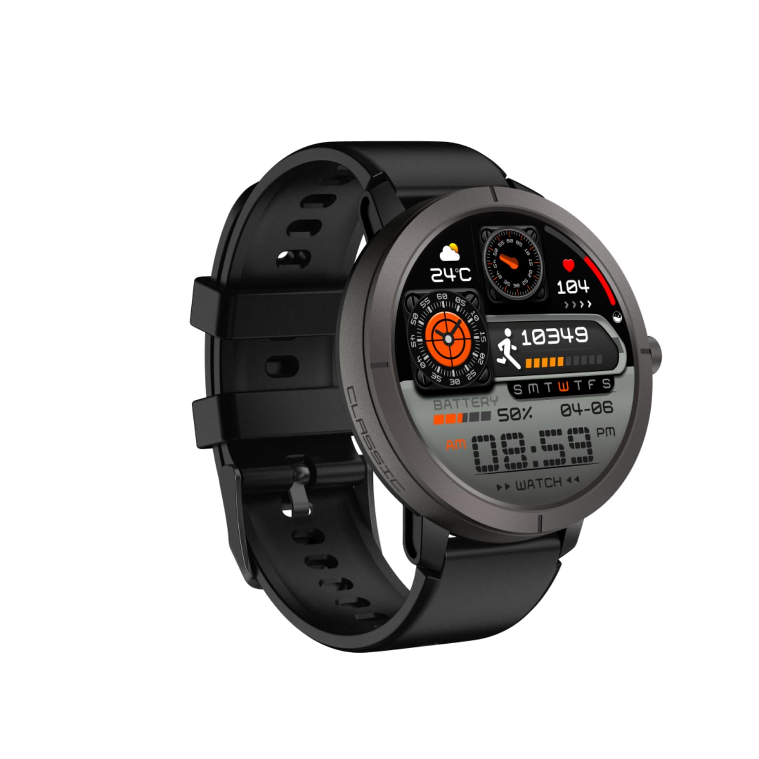 AIEK Smartwatch con GPS integrato uomo e donne, 50M impermeabile Rispondere/fare una chiamata, 170 modalità di Allenamento, 1,32” AMOLED, Frequenza Cardiaca, Sonno, SpO2, Fitness Tracker (Nero)
