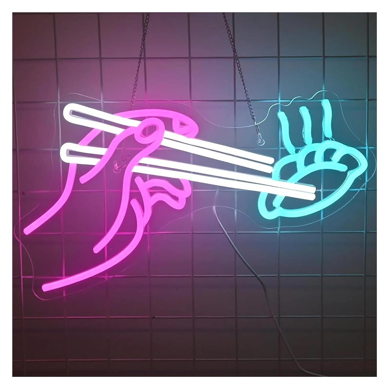 LEMST Signs Lamp Dumpling Neon Sign Chinese Food Art Light Dimmable for Chinese Restaurant Hotel Food Shop Home Decoration 42cmх22.5cm