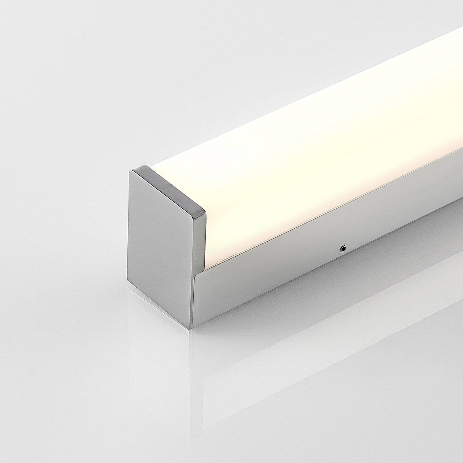 Lindby LED Wandleuchte, Wandlampe Bad Klea (spritzwassergeschützt (Modern) in Chrom aus Aluminium (1 flammig) - Wandleuchten Spiegelleuchte Badezimmer Wandbeleuchtung Badezimmerleuchte