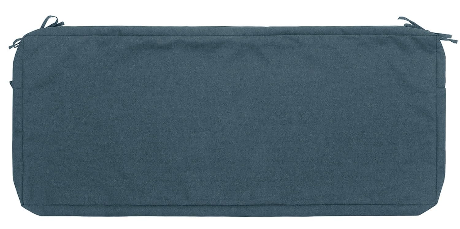 Bezug für Sitzbank für drinnen und draußen, rutschfest, Leinen, mit er und Str – 182,9 x 61 x 7,6 cm, Ersatz für Sofa, Garten, Balkon, Dunkelblau