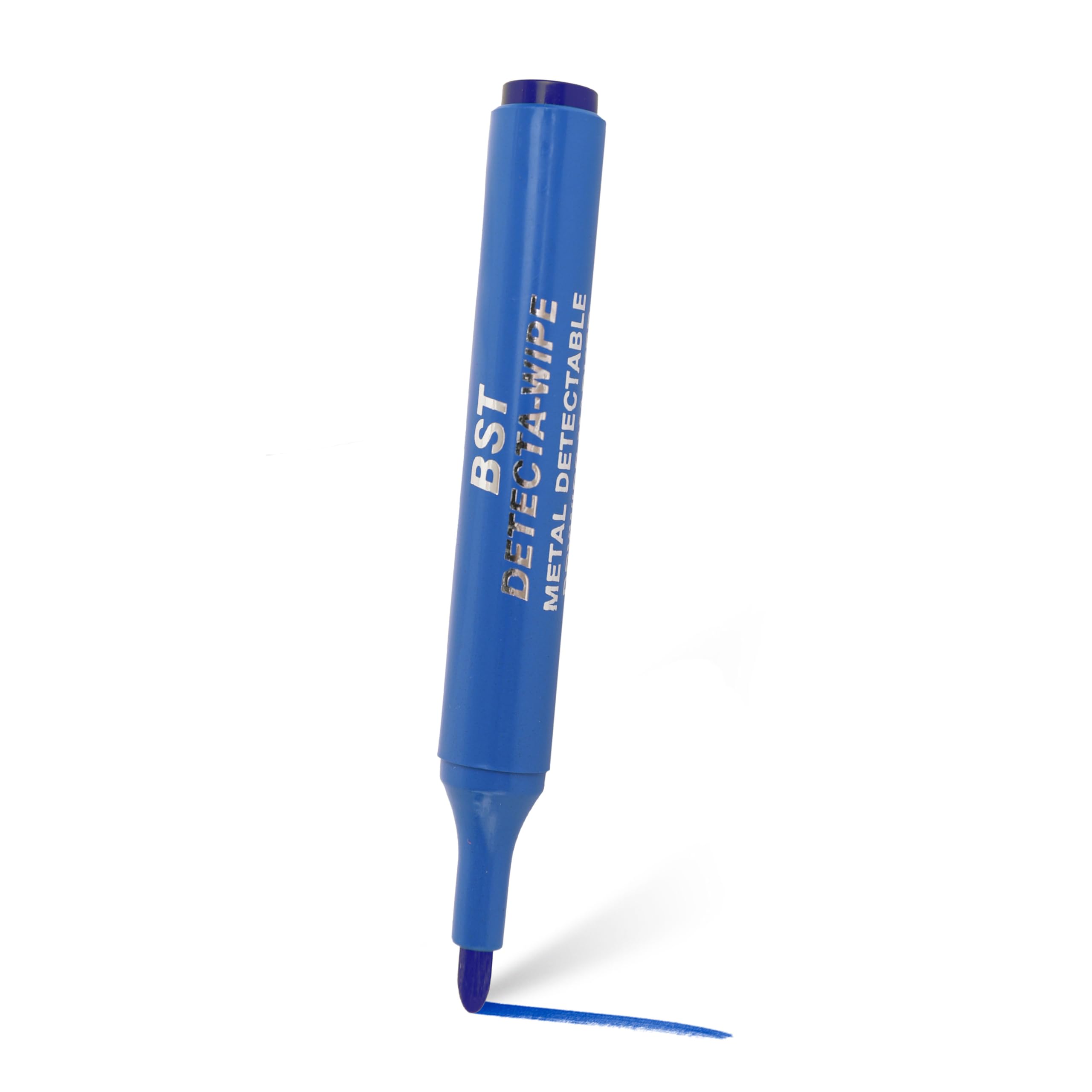Maya Rotulador DW No Permanente Detectable Metales y Rayos X. Seguridad y Antibacteriano. Ideal Para Normativas HACCP, BRC y Contacto Alimentario UE/FDA (Tinta Azul)