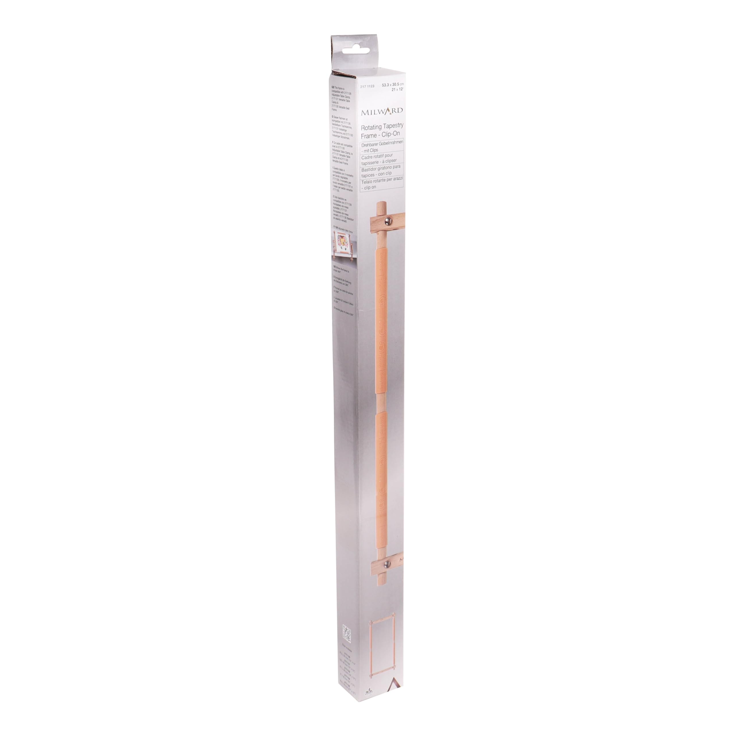 Milward Cadre rotatif pour tapisserie - 53,3 x 30,5 cm - Cadre à clipser pour broderie, point de croix, travaux d'aiguille, matelassage - Bois de hêtre