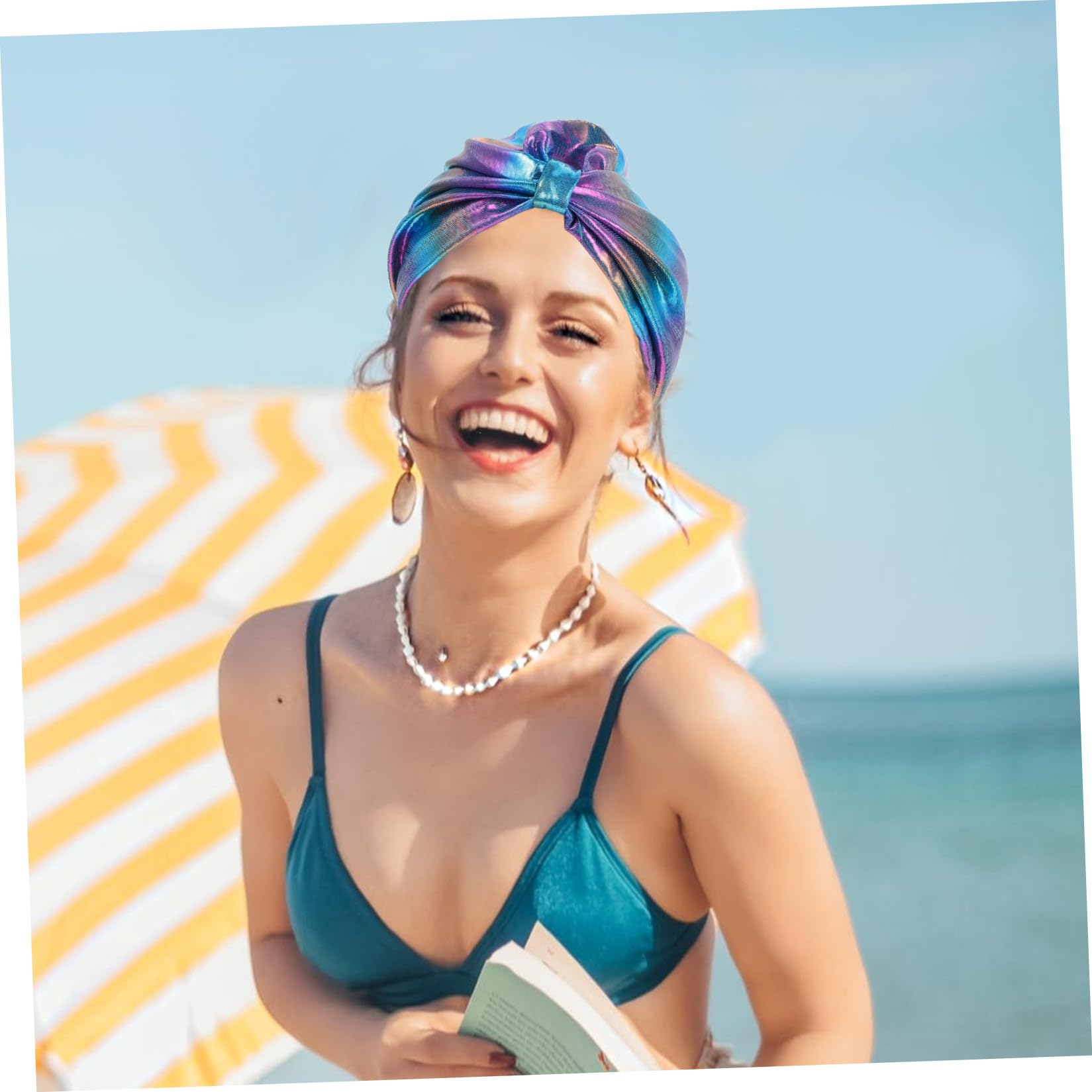 POPETPOP 5 Pièces Bonnet De Bain Gorros De Para Mujer Bonnets De Bain pour Femmes Bonnet De Élastique Protection des Cheveux Bonnet De Bain Bonnets De Réglable Bonnet De