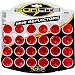 Sunlite Carded 1" Reflectors, Card of 24, All Red