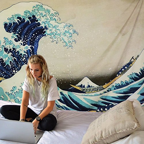 Tapestry Wall Tapestry Wall Hanging Tapestries The Great Wave off Kanagawa by Katsushika Hokusai Thi