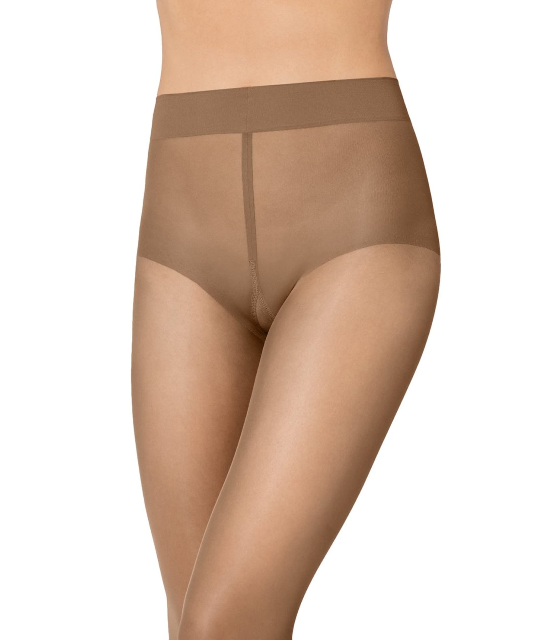 Wolford Women's Brown (Beige Caramel ) Pure 10 Lined 10 Den Tights, Brown (Beige Caramel), X-Large