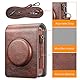 Fintie Tasche für Fujifilm Instax Mini EVO Sofortbildkamera - Hochwertige Kunstleder Reise Hülle Abdeckung Kameratasche Schutzhülle mit abnehmbaren Riemen, Braun