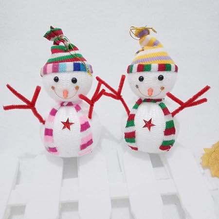 Amazon クリスマス オーナメント クリスマス飾り 雪だるま 可愛い オーナメント クリスマスパーティー デコレーション 飾り付け 綺麗 本物 ツリートップ クリスマスツリー飾り お洒落 6個入 9 18cm クリスマス雑貨 おもちゃ