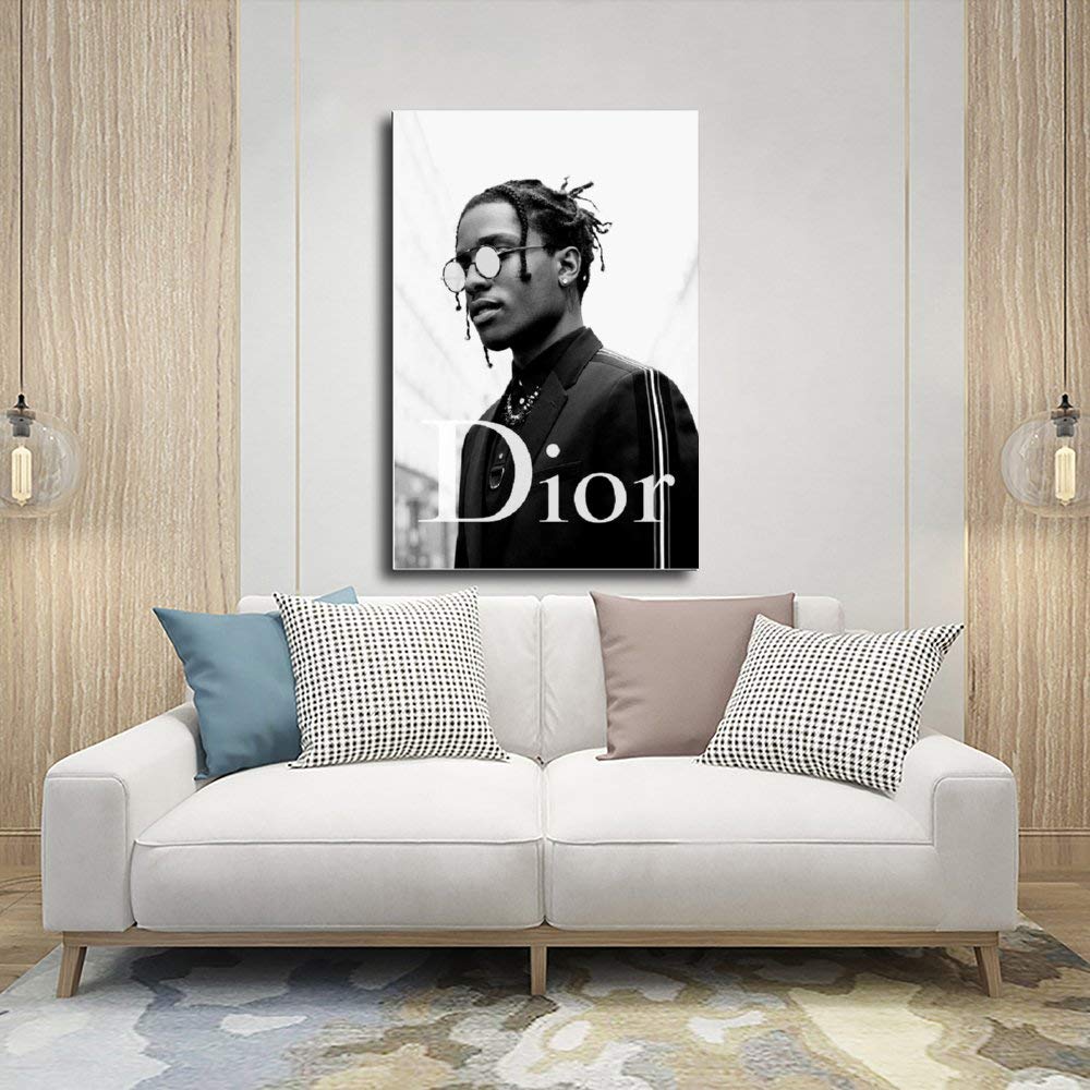 Rapper ASAP Rocky Hip-Hop-Poster (11) auf Leinwand, Wandkunst, Dekor, Bild, Gemälde für Wohnzimmer, Schlafzimmer, Dekoration, 40 x 60 cm, ohne Rahmen