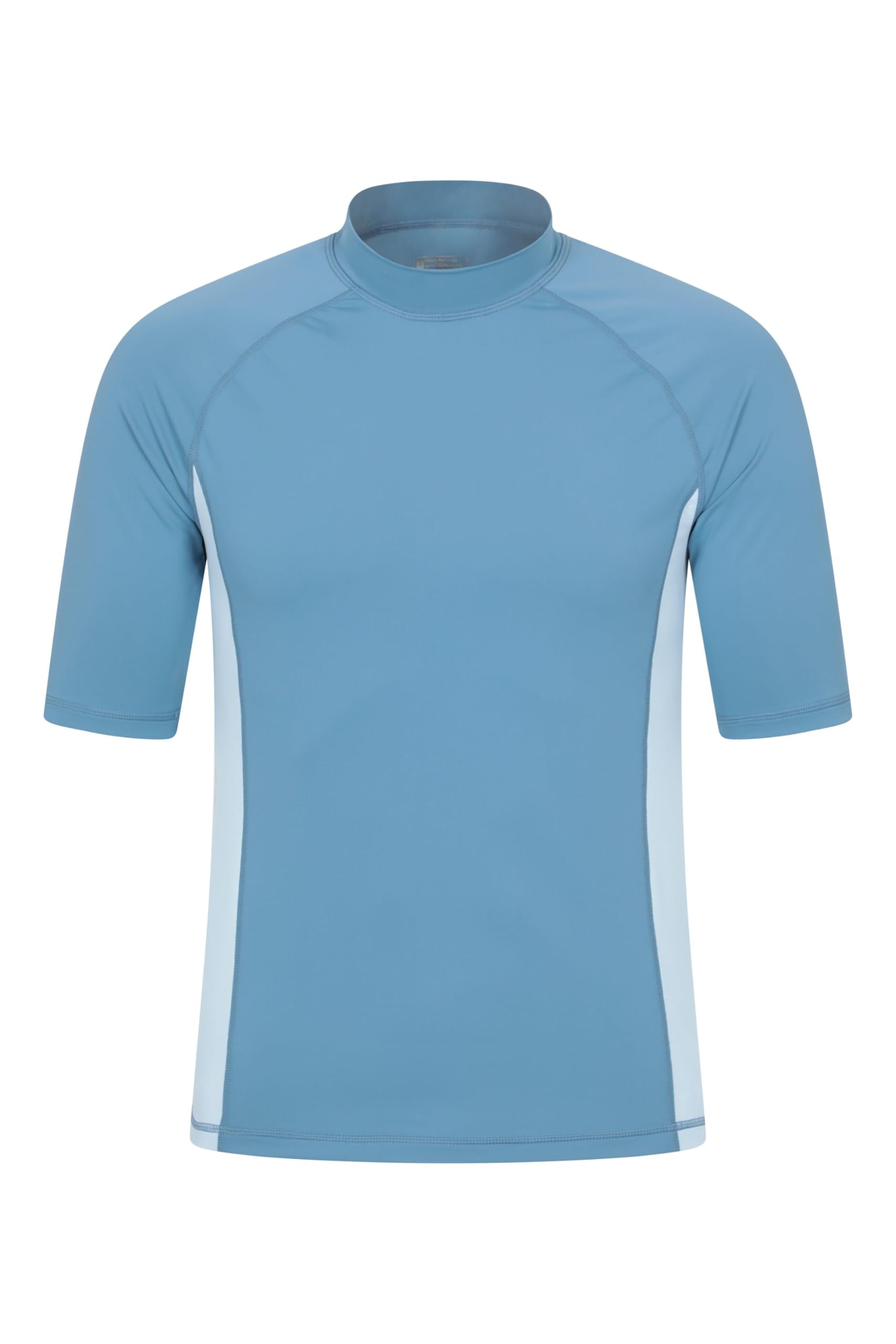 Mountain Warehouse Men's Pale Blue Uv Rash Vest - Lightweight, Quick Drying & Stretchy T-Shirt With Upf 50+ & Flat Seams - For Spring Summer, Beach, Swimming & Water Sports 4XL