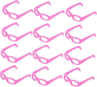 WHAMVOX 50 Pçs Mini Óculos Óculos De Plástico Mini Boneca Óculos De Animal De Estimação Óculos De Boneca Americana Boneca Vidro De Resfriamento Kit De Vestir Boneca Mini Óculos Para Casa