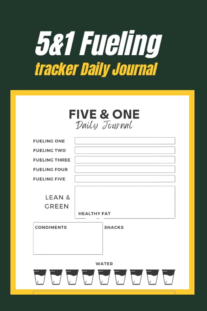 5&1 fueling tracker daily journal: 5 & 1 fueling journal food and wellness planner for women and men compatible with optavia: food and wellness ... men weight and measurement tracker journal : 5-1-fueling-tracker-daily-journal-5-1-fueling-journal-food-and-wellness-planner-for-women-and-men-compatible-with-optavia-food-and-wellness-men-weight-and-measurement-tracker-journal