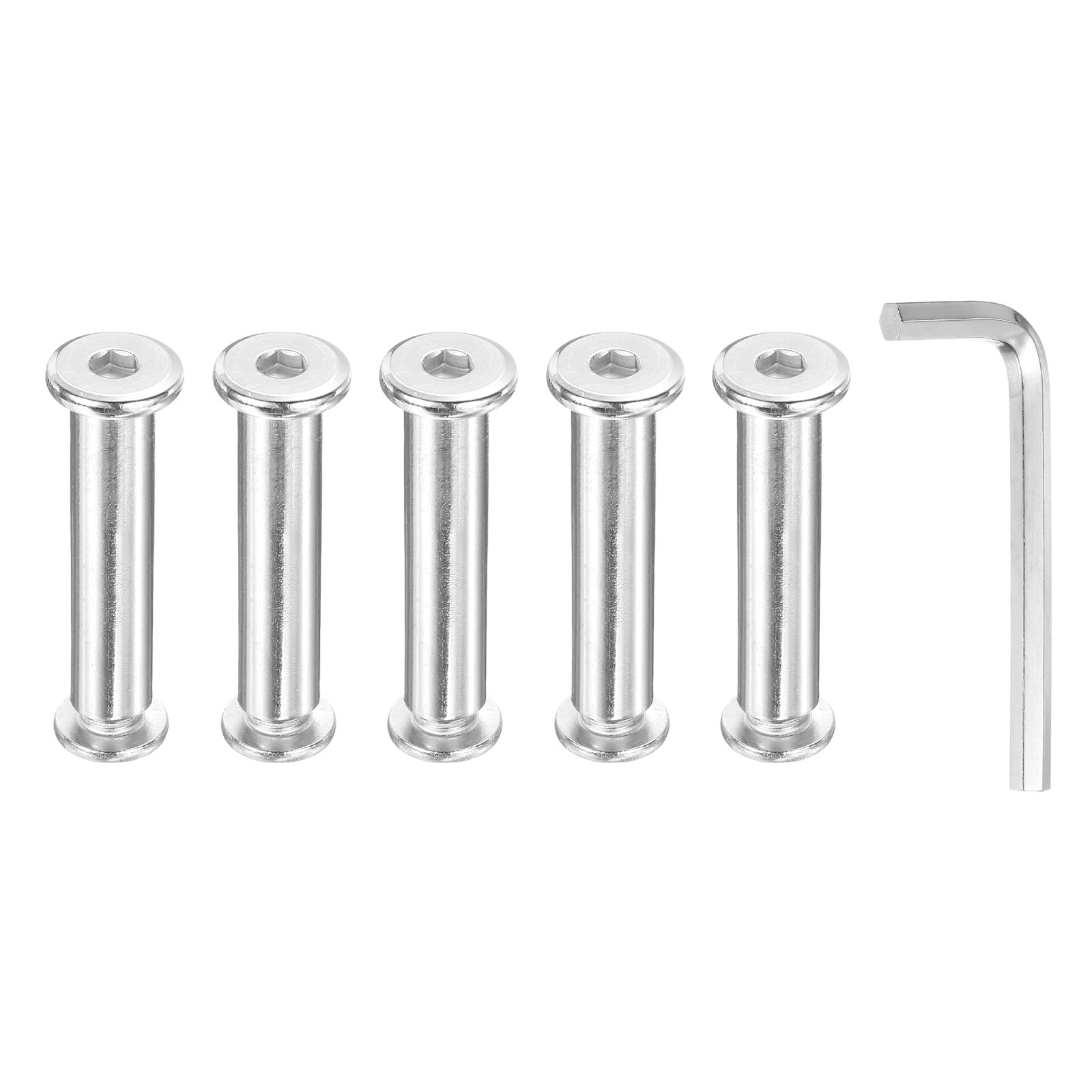 PATIKIL M8x8mm Hex Chicago Screws 10x45mm