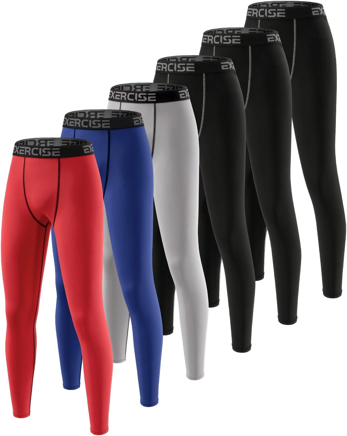 Youth Boys' Compression Leggings Pants Tights for Sports Boys Athletic Leggings Workout Base Layer Pants