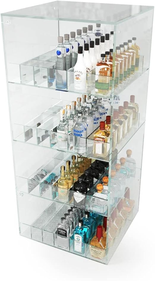 Commercial Mini Liquor Bottle Display Case, Acrylic