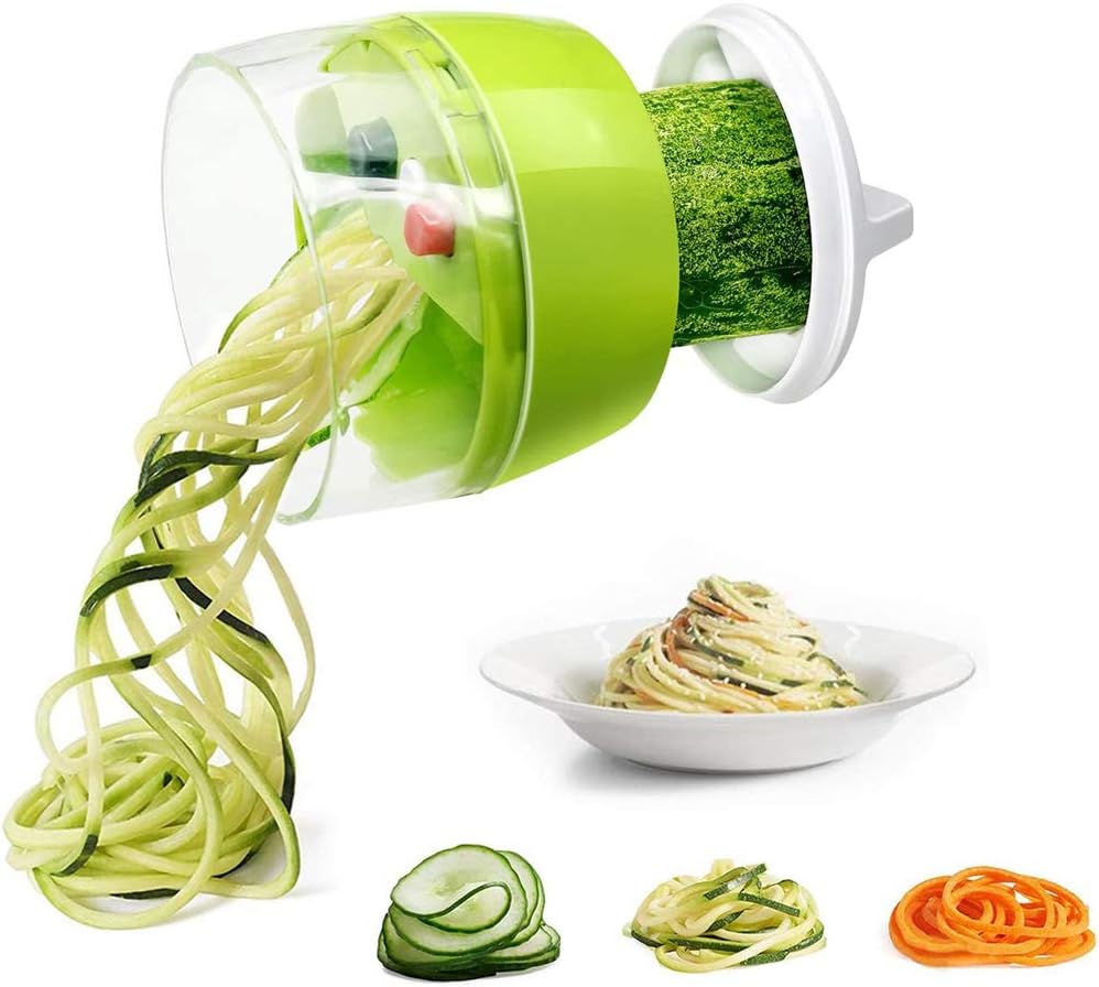 Multi-Function Handheld Spiralizer Vegetable Slicer Adjustable Grater Cutter - axGear