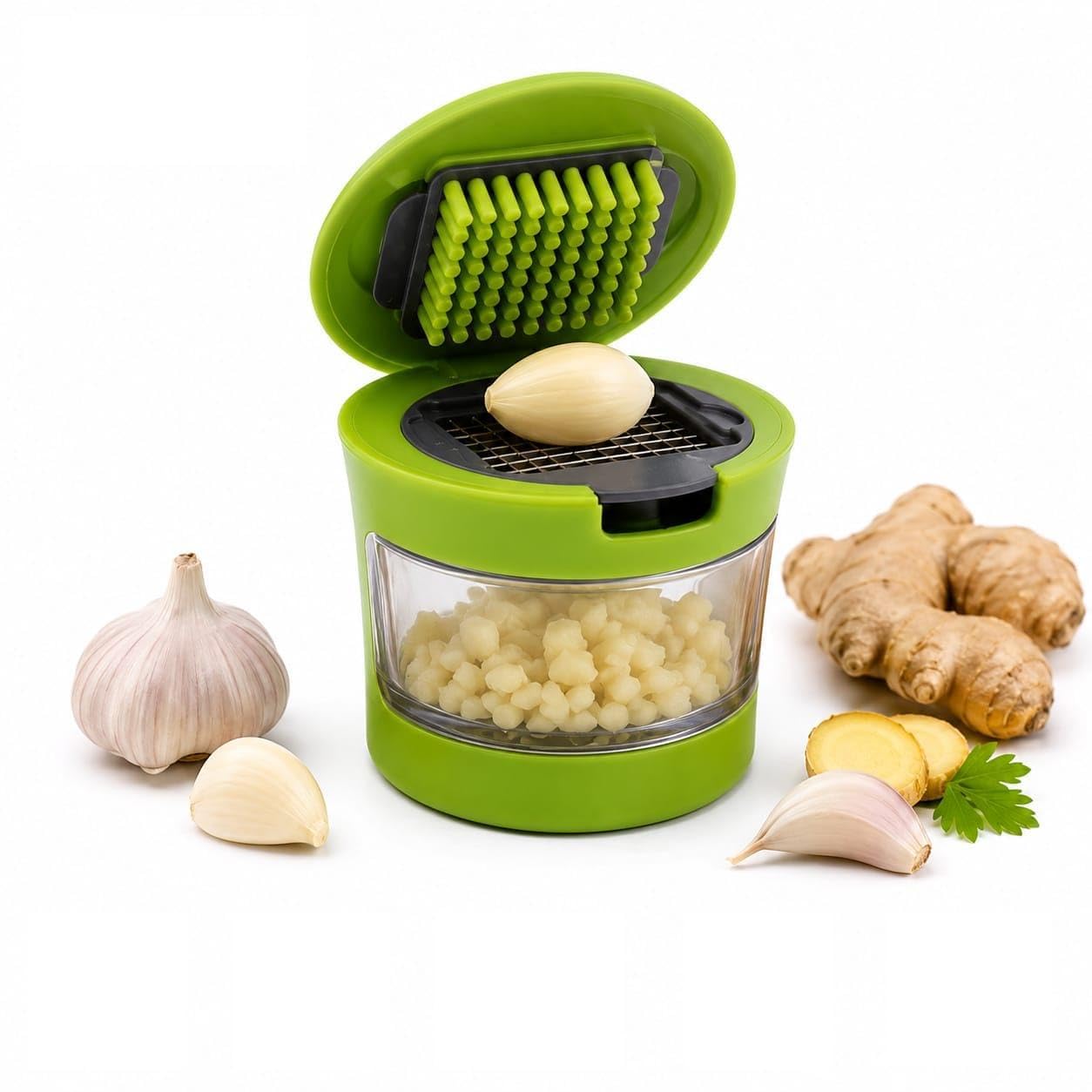 OANDA Ginger Garlic Crusher I Stainless Steel Blades, Multipurpose Easy Use I Crushers for Chilli, Ginger, Dry Fruits I Mini Press Chopper I Peeler I Slicer I Cutter for Kitchen I Assorted Colour-picture-21