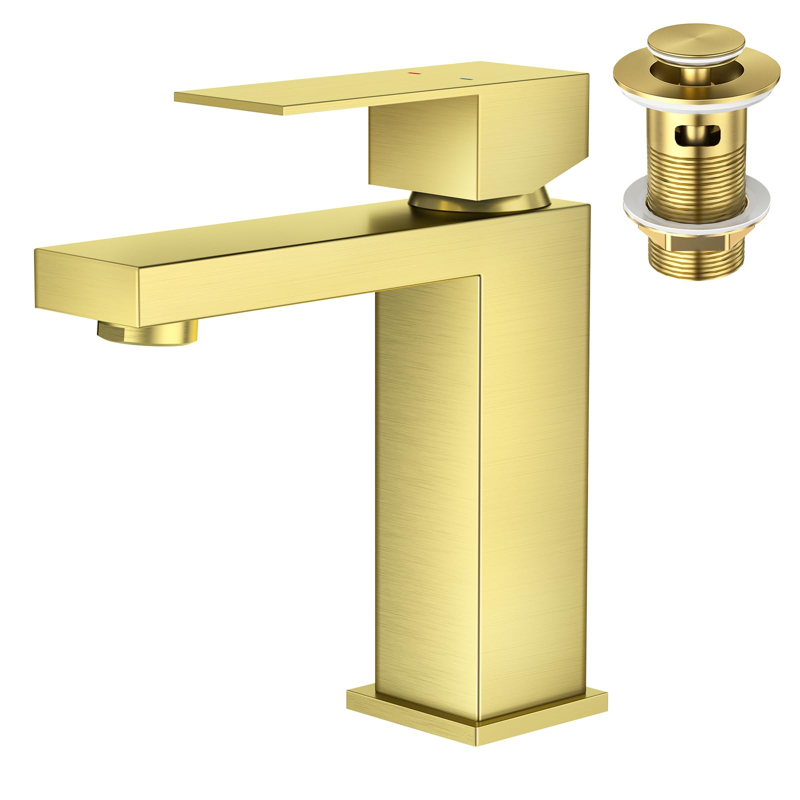 Set Robinet Salle De Bain Noir Bonde De Lavabo Bonde Pop-up Avec Trop Plein Automatique Mitigeur Lavabo Haut Avec Bonde Universelle 99171956