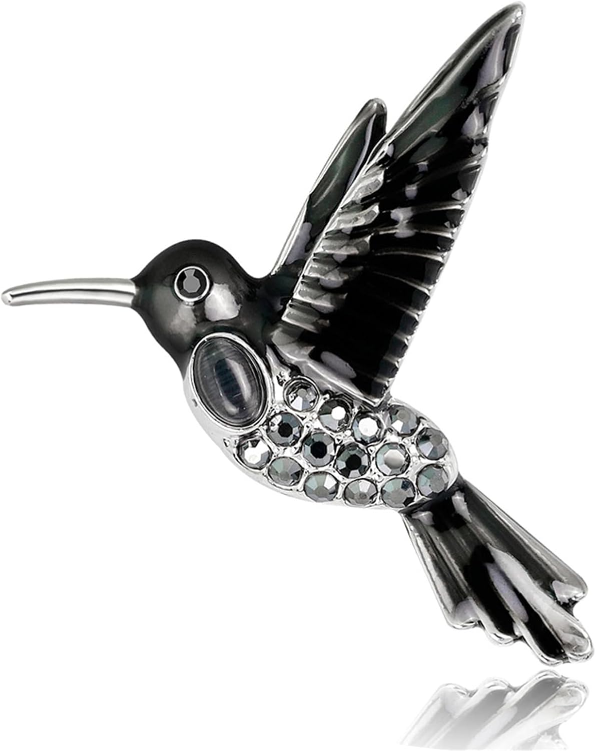 coadipress Colorful Birds Brooch Pins Crystal Rhinestone Branch Bird Brooch Cute Enamel Animal Magpie Hummingbird Pin Fashion Jewelry Accessories Gifts
