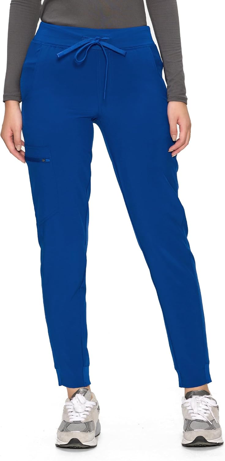 COZYFIT Medical Scrub Pants for Women - Soft Stretch,Drawstring Jogger Pants with 5 Pockets - Image 2