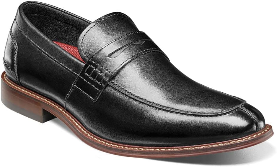 Stacy Adams Men's Marlowe Penny Slip-On Loafer, Black, 10.5 Wide