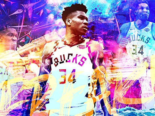 Amazon.com: MasonArts Giannis Antetokounmpo 19inch x 14inch Silk