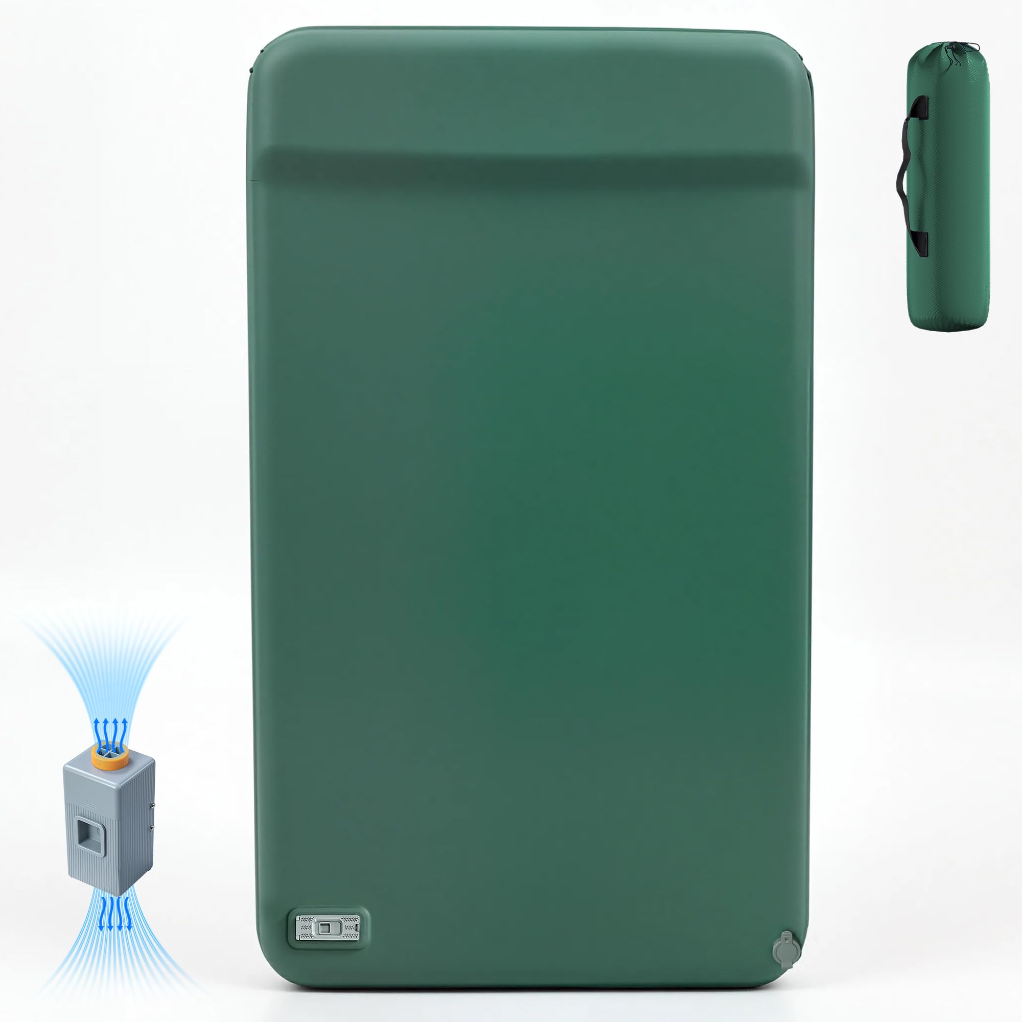 Chartyou Self-Inflating Camping Mattress with Electric Pump | 8cm Thick Memory Foam Sleeping Pad, 60s Quick Inflation, 9.5 R-Value | All-Season Sleeping Mats with Pillow for Travel/Car/Tent/Home