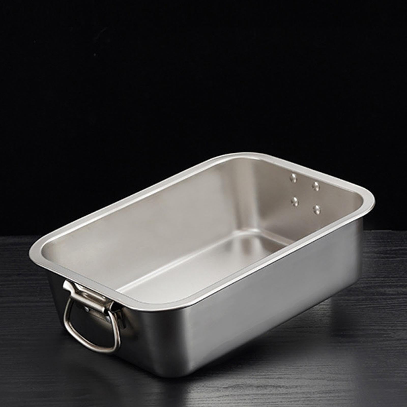 predolo Katzenstreu Schale Metall Katzenklo Katzenstreu Box Edelstahl Katzen Toilette mit Rahmen für Katzenfamilien Heimdekoration Kleine Und Große Katzen, 40x30x10cm