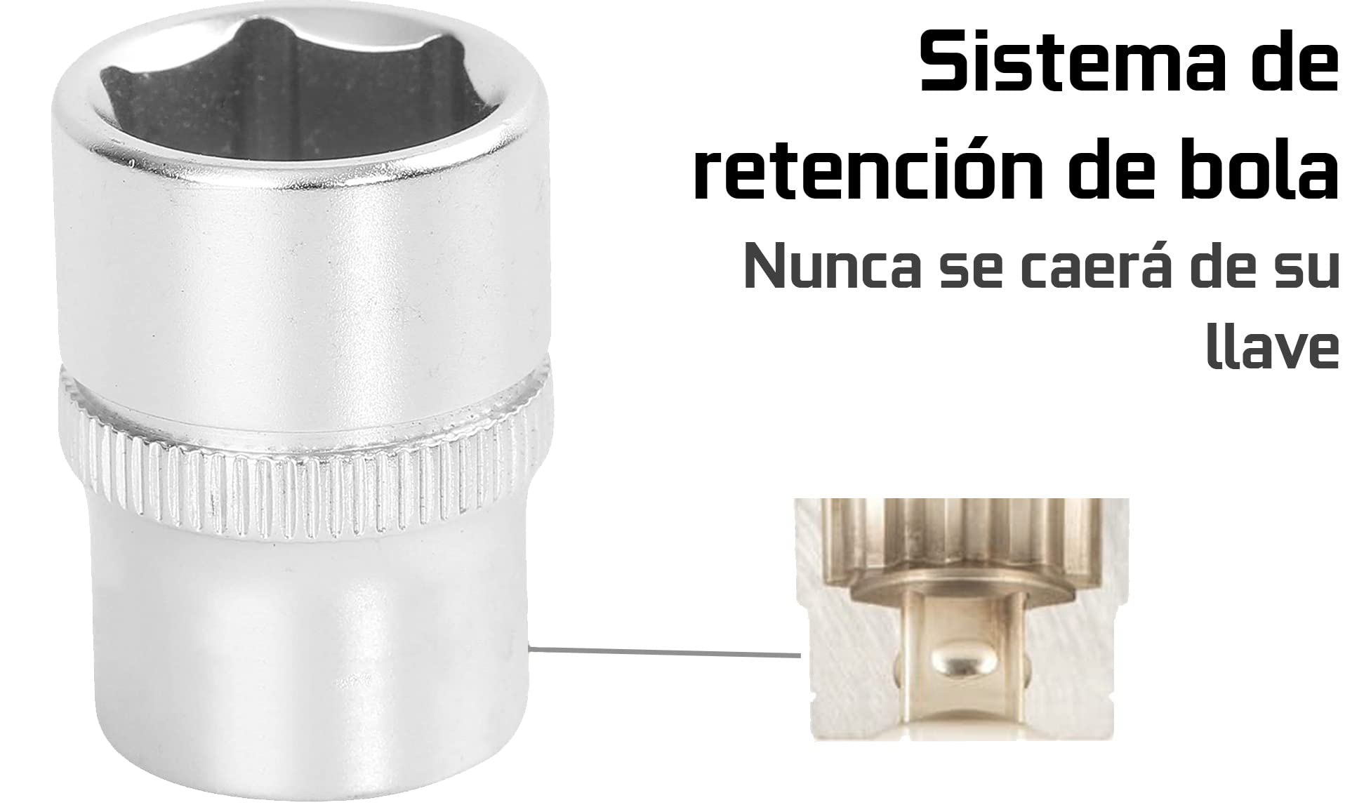 JOMAFA Maletin De Herramientas con Carraca Autocle 3/4" Y Vasos 6 Caras, 22 Piezas