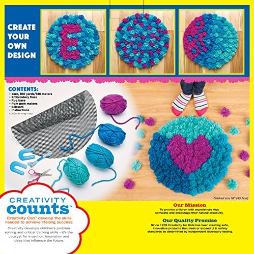 Amazon Com Creativity For Kids Pom Pom Rug Maker Toys Games