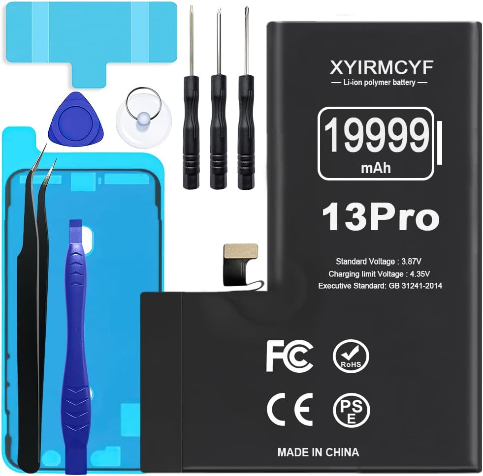 XYIRMCYF 19900mAh Super Capacity Battery Compatible with iPhone 12 Mini, 0 Cycle Li-Polymer Replacement Battery for iPhone 12 Mini with Professional Repair Tool Kit