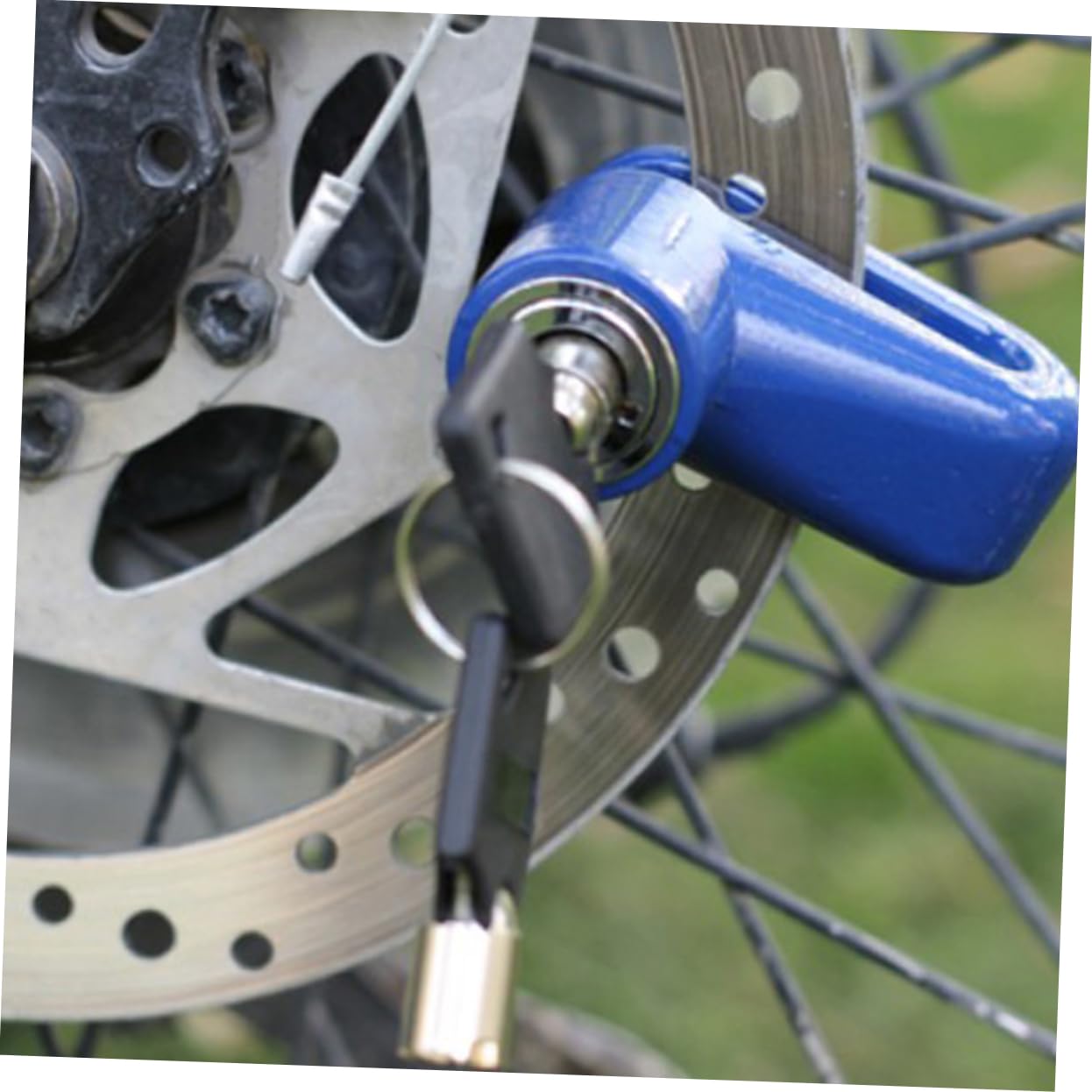iplusmile 6piezas Cerradura De Disco Antirrobo para Motocicletas y Bicicletas De Diseño Compacto y Portátil Seguridad Robusta Compatible Diversos Modelos