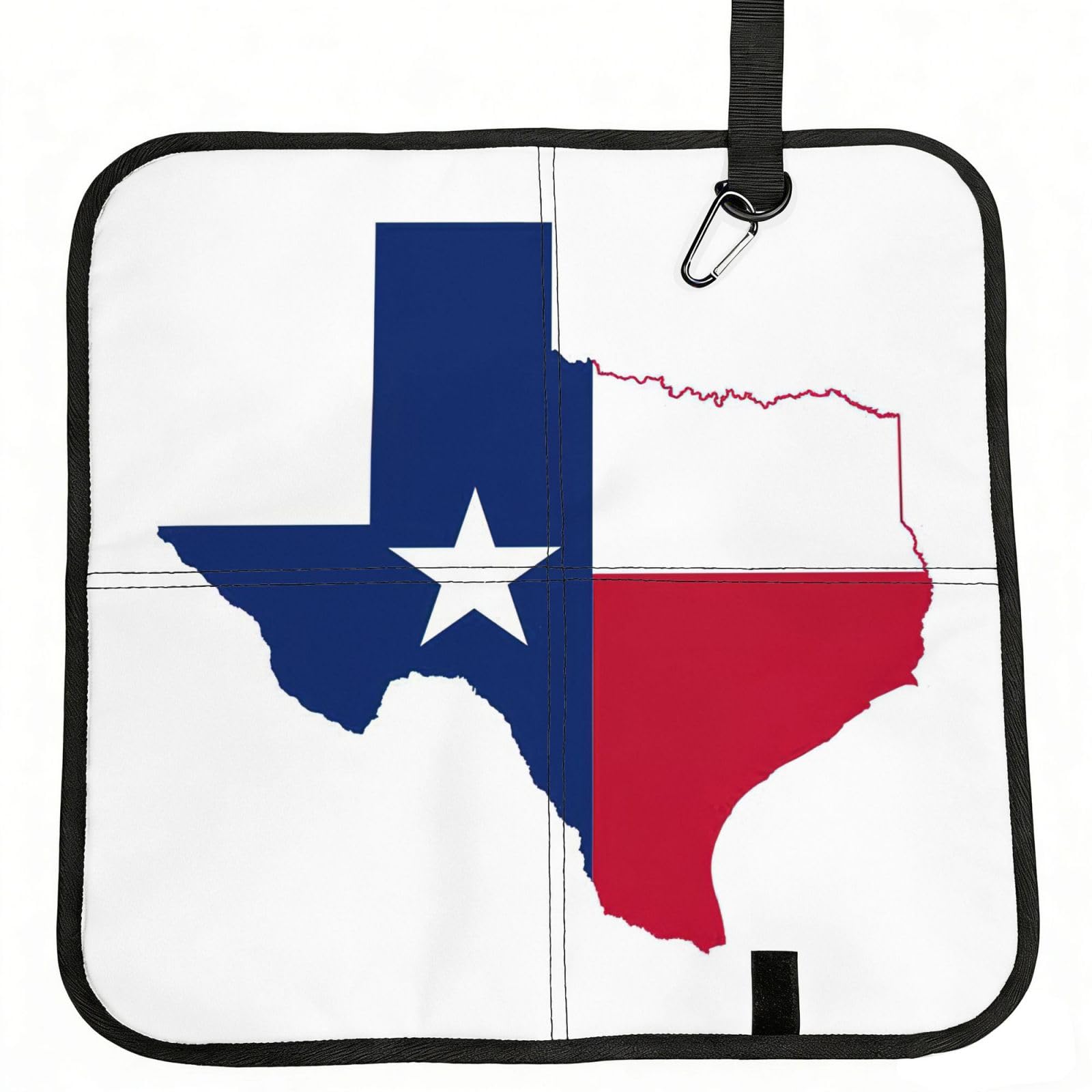 UVBDF Texas State Flag Map Print Outdoor Sitting Cushion Folding Seat Pad Compact Portable Picnic Bench Cushion Mat