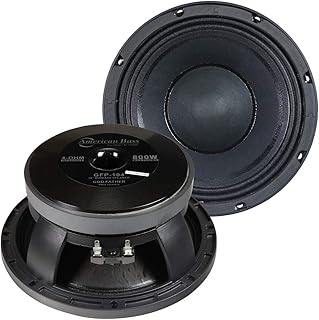 AVD. American Bass Godfather 10 Midrange Car Speaker, 800 Watt Maximum Power, Mid Bass Car Audio Stereo Woofer Loudspeaker, 10 inch 4 Ohm Voice Coil