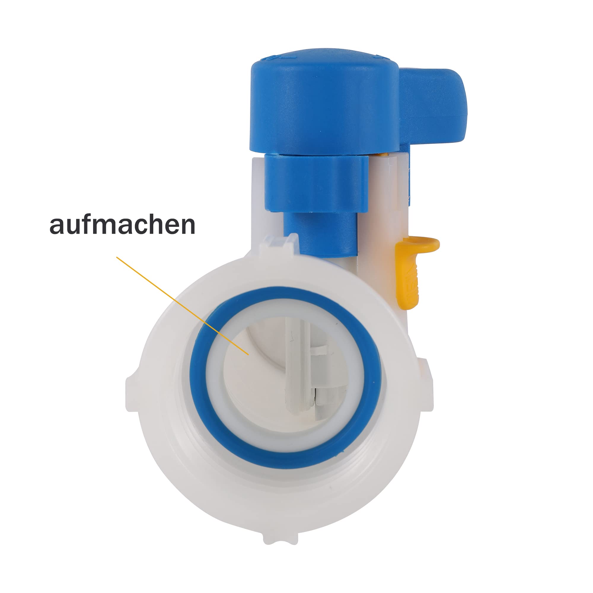 Rubinetto Serbatoio IBC 75mm - Valvola Di Scarico Per Acqua Piovana E Liquidi, Lega Alluminio E HDPE