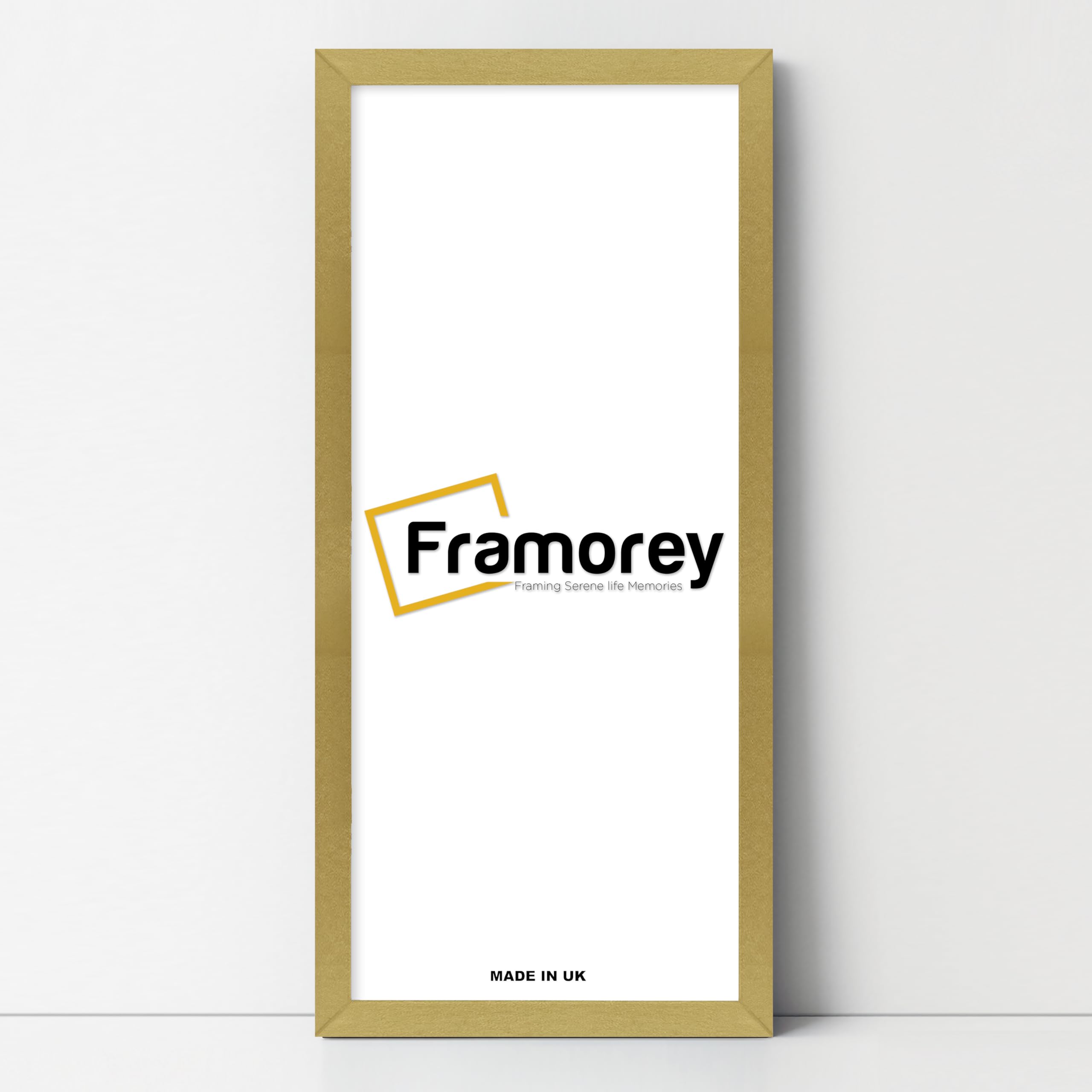 FRAMOREY Gold Wood Effect Frame, Panorama Style Picture Frame, 16x5 Inch Size Wall Art Hanging Photo Frame, Home Decor Frame, Best Picture Frame For Gifts
