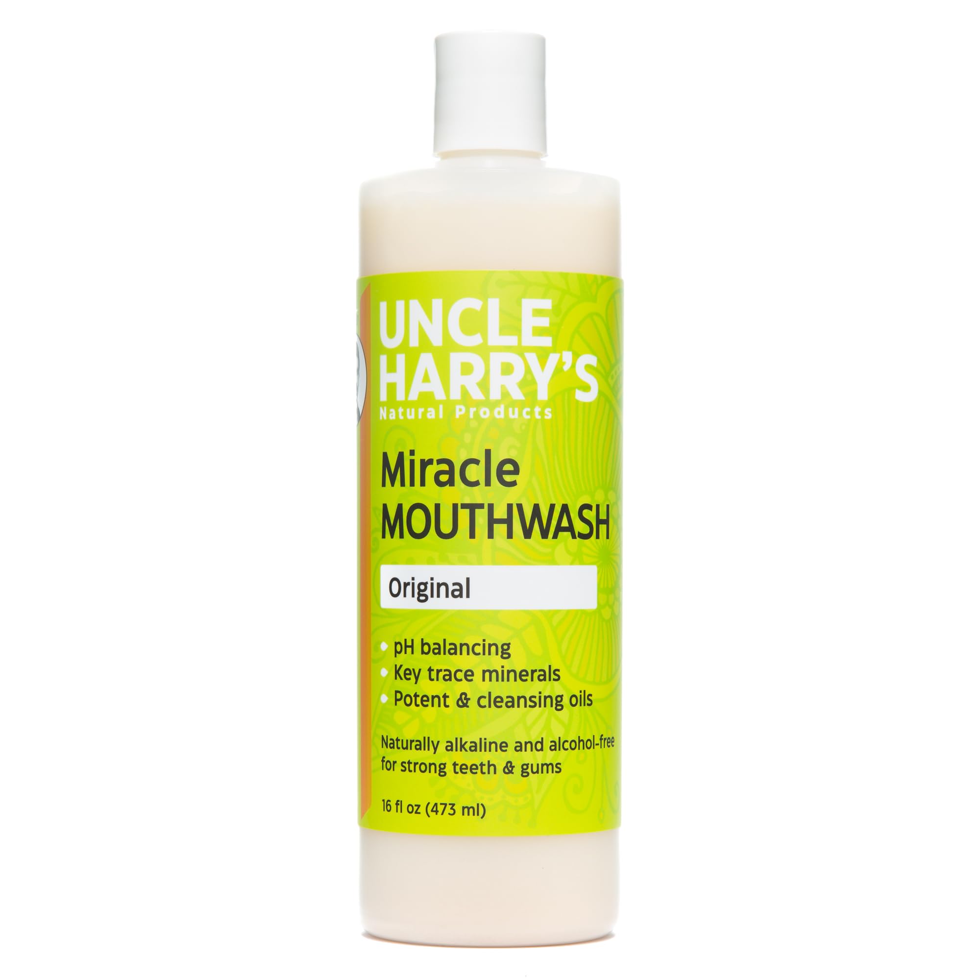 16 fl oz : Uncle Harry's Natural Alkalizing Miracle Mouthwash, 16 Fl Oz