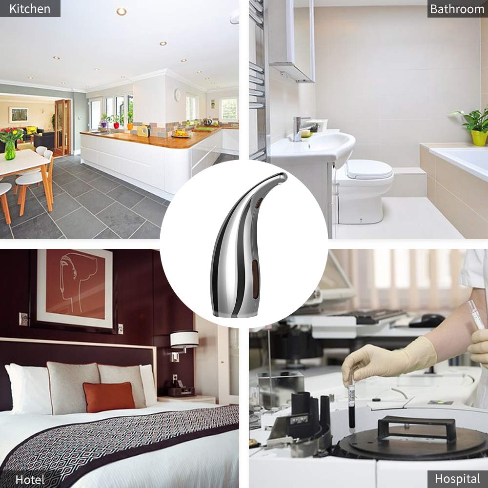Dispenser di Sapone Senza Schiuma A Infrarossi con Sensore Intelligente A Infrarossi per Dispenser di Sapone Liquido 480ml